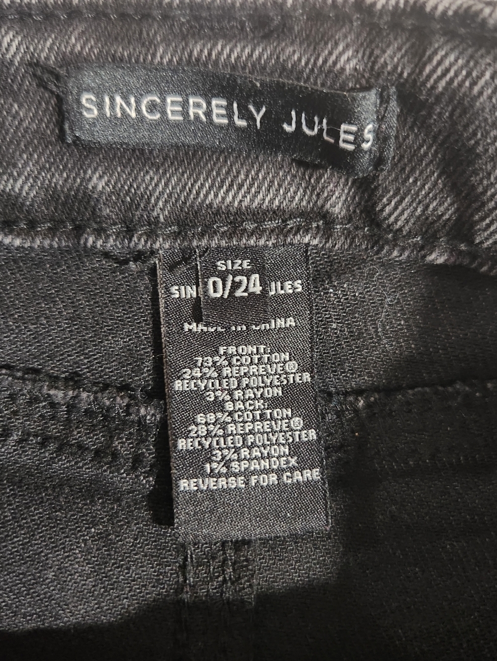 Sincerely Jules Cargo Denim Midi Skirt Utility Jean Women's Washed Black Sz 0 - Picture 3 of 3